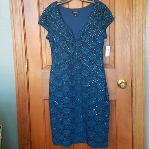 Roz  & Ali Teal Sequin Dress